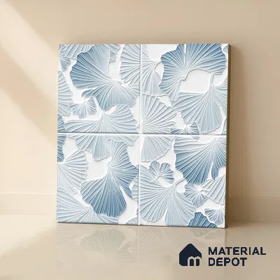 Floral Wall Tile TL 07244 B Florina 1006 1 ft x 1 ft Ceramic Glossy Finish - 9 mm  | 2 mm Spacer is Mandatory | Please Expect a Slight Variation of Pattern (Sample)